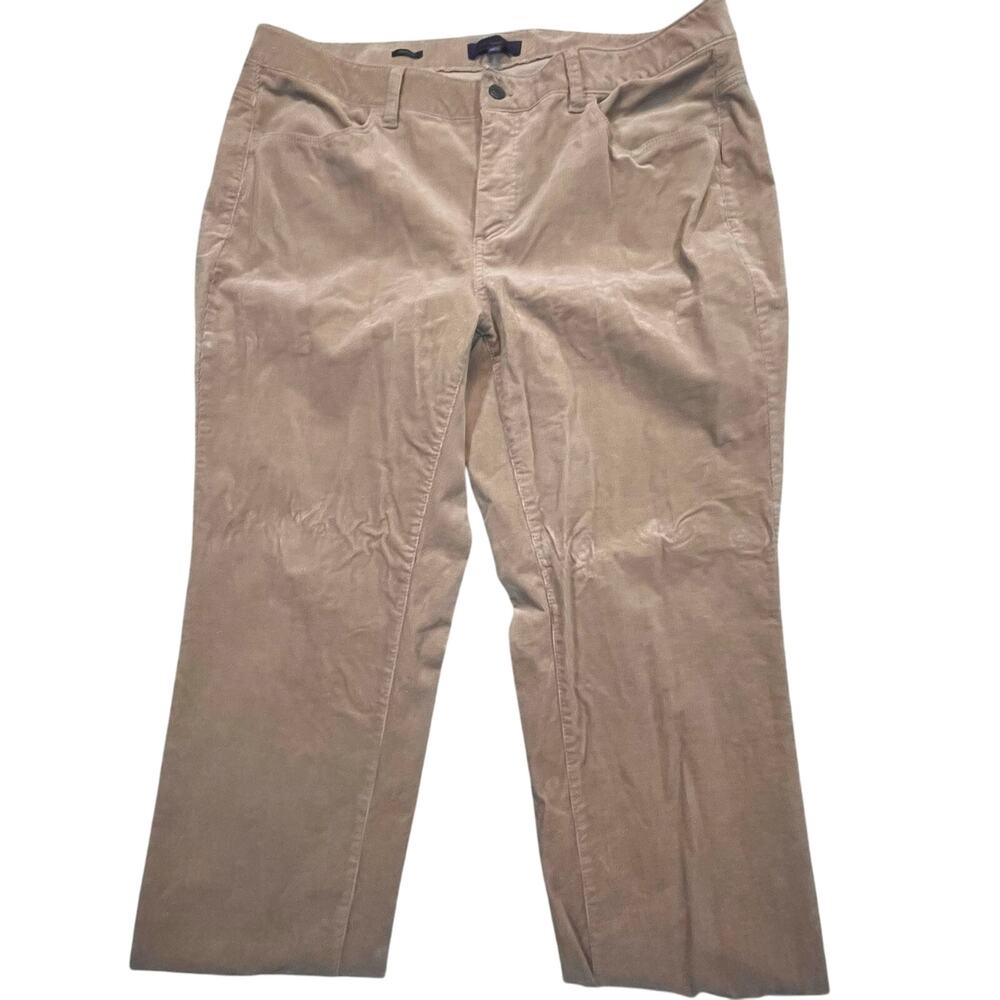 Talbots Heritage 16W Tan Corduroy Pants Women’s Classic Fit Fall Winter Chic